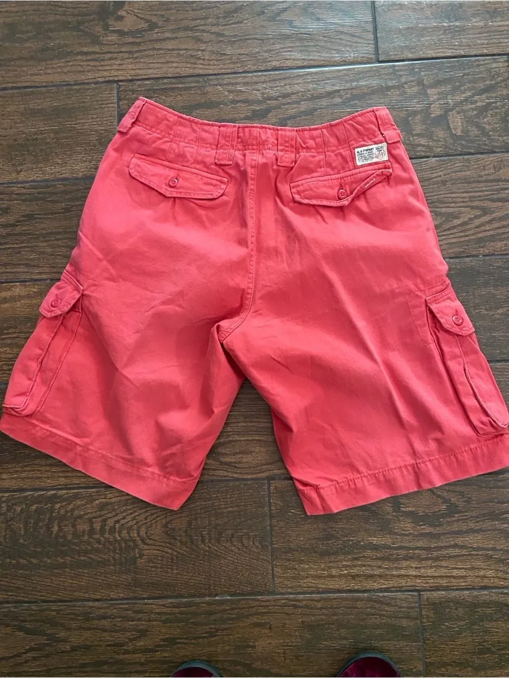 AL & Company Coral Cotton Shorts - Vibrant Coral American Living Size 33